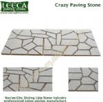 Red porphyry crazy paving stone irregular block