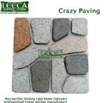 Red porphyry crazy paving stone irregular block