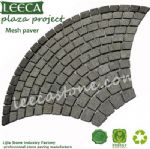 Plaza project mesh paver dark grey Euro fan stone