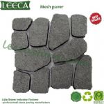 Dark grey granite irregular shape stone paving tile