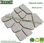 Dark grey granite irregular shape stone paving tile