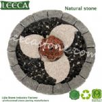 Garden stone round paver stone mesh back paver