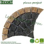 Strata rock fan shape paving granite paver