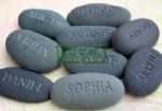 Engraved stone gift cobblestone with words natural stone
