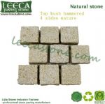 Interlocking ledge rock granite cobblestone mat