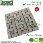 Granite color cube french pattern paving