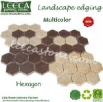 Multi color hexagon paver interlocking cobblestone paver