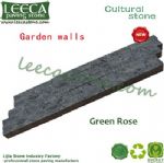 Green rose garden wall stone landscape edging 