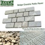 Interlocking cobblestone mat beige granite patio paver
