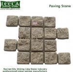 Interlocking cobblestone mat beige granite patio paver