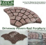Different kind of stone Euro fan porphyry mesh back stone