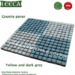 Light and dark gray granite cube Belgian block