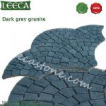 Top natural paver dark gray granite stone paving