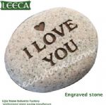 Engraved cobble stone gift word stone