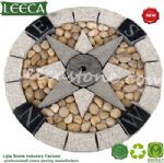 Chinese grey granite star compass  paving stone circle 