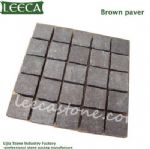 Square shape dark grey paving slabs