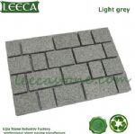 Chinese light grey granite mesh paving stone