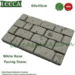 Porphyry porfido white rose paving tiles, brick stone