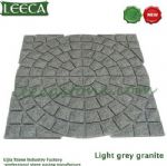 Light grey granite, circle pattern paving stone U.A.E