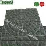Chinese dark grey granite circle paver mat