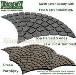 Driveway stone mat,stone on mesh,outdoor pavers