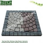Mix color granite square mesh paver