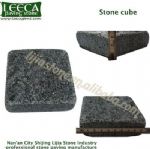 Black cobble block stone cube tumbled finish