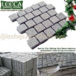 Granite cubes,interlock,mesh back cobble stone Qatar