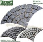 Driveway granite natural stone,fan pattern,granite cobbles