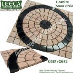 Circle in square,large paver,stone by nature
