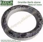 Stone circle beige granite yard decor