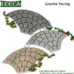 Different kind of stone fan shape granite paving