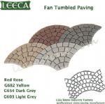 Mix color fan tumbled paving plaza graden decor