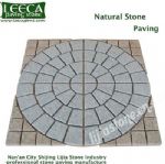 Light grey granite central circle natural paving stone