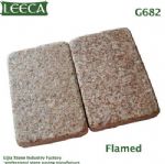G682 stone tile flamed finish rusty yellow block