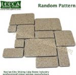 Colorful split joint block random pattern paving stone