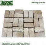 Independent assortment stone cube yellow paving stone