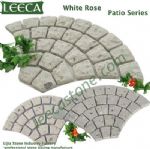 White rose patio series Euro fan stone tiles