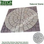 Chinese grey granite split joint circle natural stone