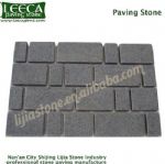 London paving cobblestone dark grey split joint stone