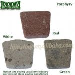 Red white green porphyry cobblestone turf stone pavers