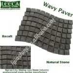 Basalt wavy paver natural stone driveway cobblestone, Jidda paving
