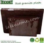 Red granite tiles plate stone