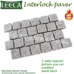 Light grey granite cobbles mat carpet stone