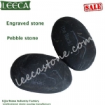 Engraved pebble stone word stones