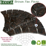 Tan brown granite fan stone paver