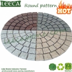 Round pattern paver mesh cobbles Dubai