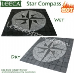 Stone garden star compass pattern