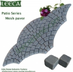 Driveway mesh grey granite natural paving stone