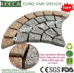 Natural split fan paver stones mesh